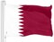 G128 Qatar Qatari Flag | 3x5 Ft | LiteWeave Pro Series Printed 150D Polyester | Country Flag, Indoor/Outdoor, Vibrant Colors, Brass Grommets, Thicker and More Durable Than 100D 75D Polyester